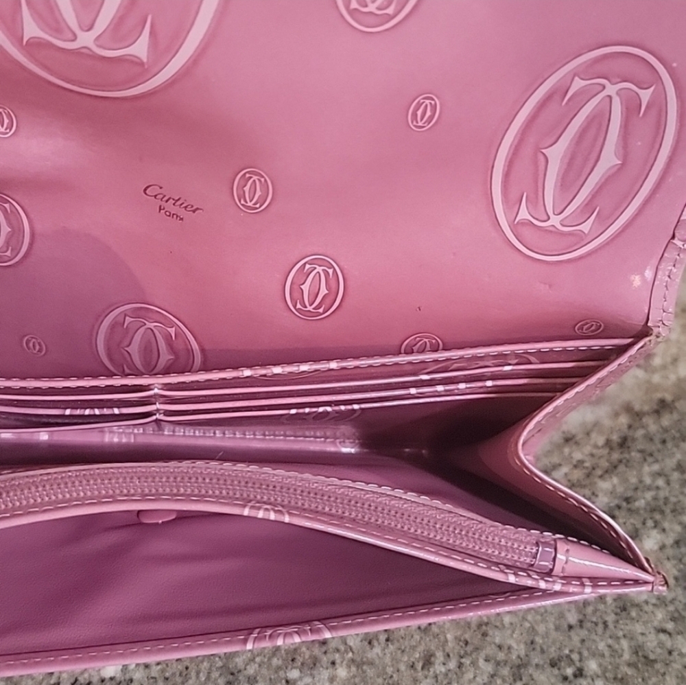 Cartier Pink Patent Leather Happy Birthday Limited Edition Wallet - Picture 9 of 11